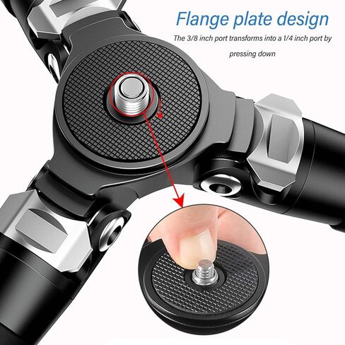 Camera Tripod, Hollow Structure Automatic Travel Camera Tripod with Feather, Carbon Fiber Hiking Base for Professional Photography in Kuwait