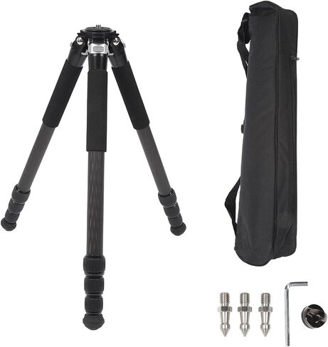 Camera Tripod, Hollow Structure Automatic Travel Camera Tripod with Feather, Carbon Fiber Hiking Base for Professional Photography in Kuwait