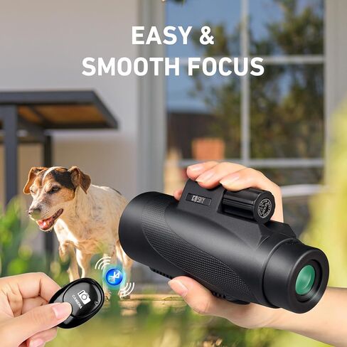Gosky 15x52 HD Monoculars, Monocular for Adults High Powered with Tripod, Monocular Compact with BAK4 Prism & FMC Lens, Bluetooth Camera Remote, Monoculars for Hunting, Bird Watching, Hiking,Traveling | BAK4 Prism, FMC Optics, IPX7 Waterproof, with Tripod in Kuwait