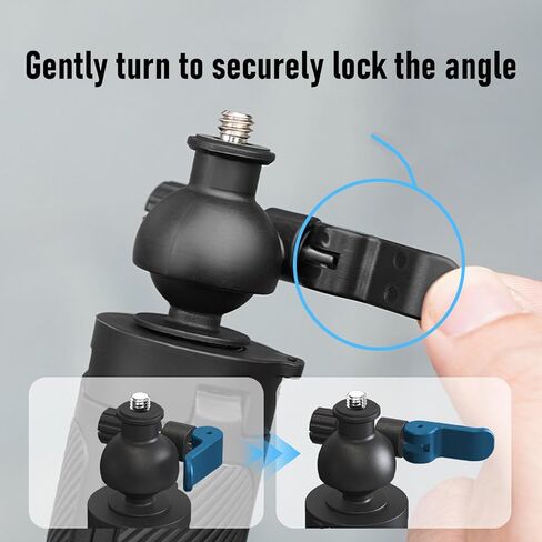 GOWENIC ActionCameraSelfieStickTripod, Adjustable Ball Head, 4 Section Height Adjustment, with Secure Locking Mechanism, for 3 Action 6 X5 X4 Camera in Kuwait