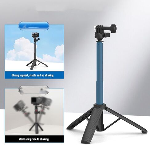 GOWENIC ActionCameraSelfieStickTripod, Adjustable Ball Head, 4 Section Height Adjustment, with Secure Locking Mechanism, for 3 Action 6 X5 X4 Camera in Kuwait