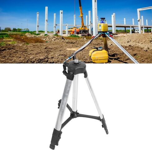 Level Tripod, Lightweight Aluminum Alloy Self Levelling Tripod, Adjustable Height 1.5 Meter, Perfect for Photographers and Surveyors in Kuwait