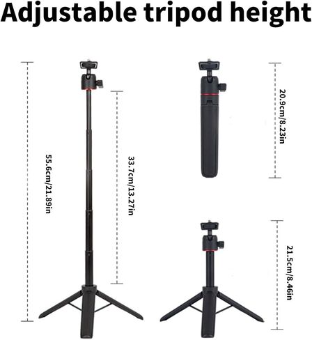 Lightweight Travel Tripod Extendable Stick for Vloggers and Photographers Aluminum Build with Phone Holder Camera Tripod in Kuwait
