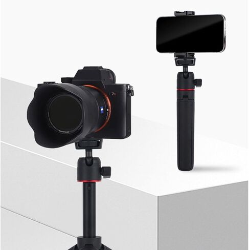 Lightweight Travel Tripod Extendable Stick for Vloggers and Photographers Aluminum Build with Phone Holder Camera Tripod in Kuwait