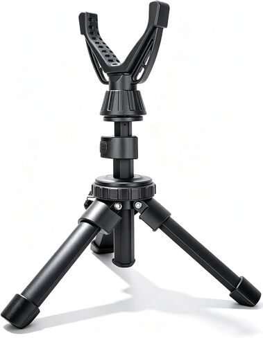 Portable Shooting Tripod with 360° Rotating & Removable V Yoke - Adjustable Height Rifle Rest Stand for Hunting, Target Shooting, Binoculars, Cameras & Outdoor Activities in Kuwait