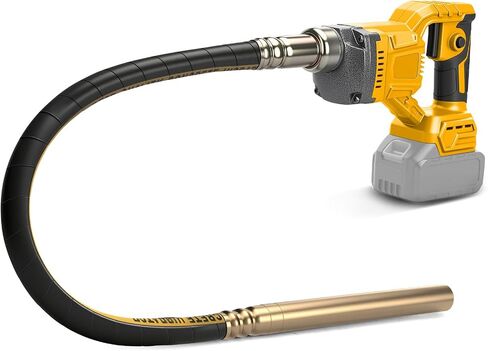 Cordless Concrete Vibrator Compatible with DeWalt 20V (Tool Only) | 600W handheld cement vibrator tool with 3.8ft flexible shaft and portable pencil vibrator for removing air bubbles in Kuwait