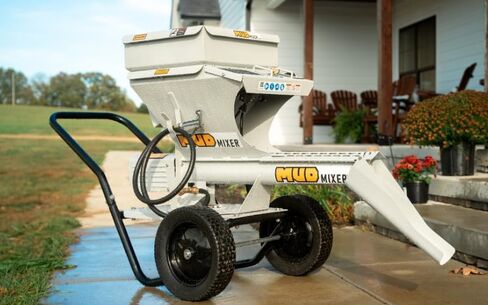 MudMixer Evolution Ultimate Bundle with Hopper Extension, Chute Extension and All-Weather Cover, Processes 45+ 80lb Bags/Hour, 300lb Capacity, 18 Inch Reach in Kuwait