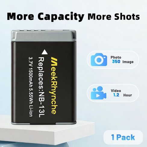 NB-13L NB-15L Battery | For Canon PowerShot G1 X Mark III, G5 X,G7 X, G7 X Mark II,G9 X, G9 X Mark II, SX620 HS, SX720 HS, SX730 HS, SX740 HS Cameras in Kuwait