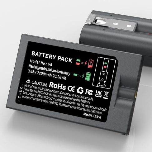 2 Pack 7200mAh Long-Lasting Battery for Ring-Doorbell 2/3/4/3plus, Stick Up Cam/Spotlight Cam/Peephole Cam, High-Capacity Rechargeable Camera Battery for Indoor/Outdoor Use in Kuwait