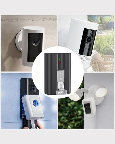 7400mAh Upgraded 2-Pack Replacement for Ring Doorbell Battery V4 | Rechargeable Camera Batteries with Charger Station for Ring Video Doorbell 2/3/3 Plus/4, Spotlight Cam, Stick Up Cam in Kuwait