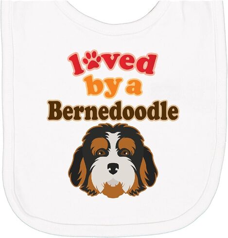 inktastic Bernedoodle Dog Lover Newborn Bib in Kuwait