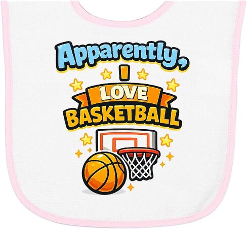 Apparently I Love Basketball Funny Baby Terry Cloth Bib in Kuwait