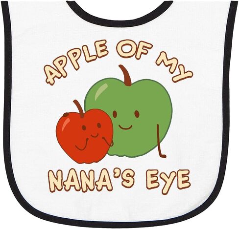 inktastic Apple Of My Nana's Eye Baby Terry Cloth Bib in Kuwait
