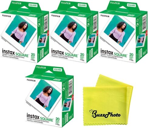 Fujifilm Instax Square Instant Color Film (4 Packs (80 Exposures)) in Kuwait