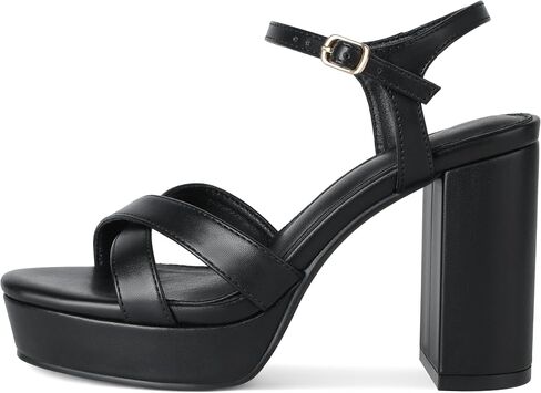 Erocalli Platform Heels for Women Block Chunky High Heeled Open Toe Sandals | Strappy Heels Summer Sandals Round Open Toe Heels with Adjustable Ankle Strap for Party Dress Wedding Comfortable Shoes in Kuwait