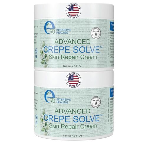 e70 Crepe Skin Erase Cream & Firming Oil Set (2 Pk, 4 Fl Oz each) - with Natural Oils, Licorice Root & Chamomile Extract - Crepey Skin Tightening and Firming Body Cream & Oil, Made in USA in Kuwait
