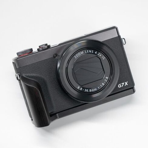 Wood L Handle Grip + Aluminum Alloy Baseplate for Ca Non G7X Mark III G7X3 Camera (Ebony + Black Base) in Kuwait