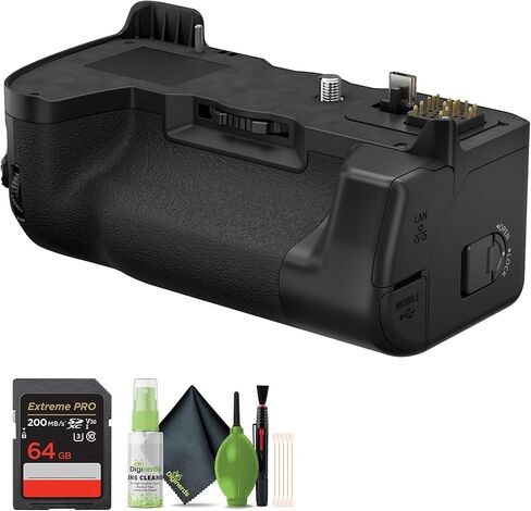 Fujifilm FT-XH File Transmitter Grip for X-H2S/X-H2 Bundle | For Extended Camera Handling & Vertical Shooting | Includes 64GB Memory Card, Cleaning Kit in Kuwait