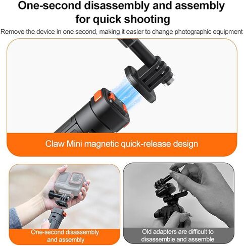 ciciglow Magnetic Selfie Stick Tripod, Extendable 7.5in to 20.8in with 4 Height Levels and, Triple Support System for Taking Photos, Selfies, Videos in Kuwait