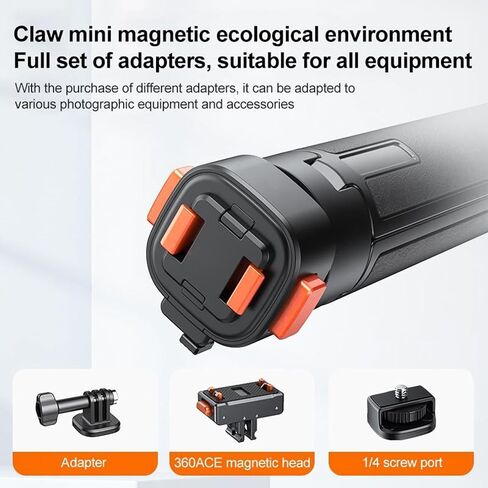 ciciglow Magnetic Selfie Stick Tripod, Extendable 7.5in to 20.8in with 4 Height Levels and, Triple Support System for Taking Photos, Selfies, Videos in Kuwait