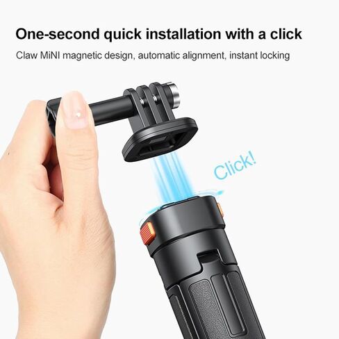 ciciglow Magnetic Selfie Stick Tripod, Extendable 7.5in to 20.8in with 4 Height Levels and, Triple Support System for Taking Photos, Selfies, Videos in Kuwait