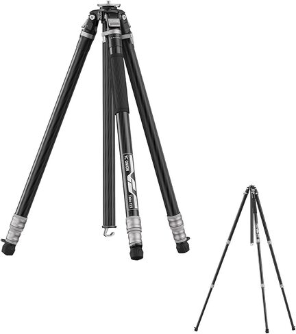 YC ONION Tako T23 Carbon Fiber Tripod with 52mm Bowl Head and FH60S Fluid Head, 3/8" Top Thread, 3 Leg Sections, One Flip Quick Release, Travel Tripod Stand for DSLR Cameras,Camcorders (Max Load 22lb) in Kuwait