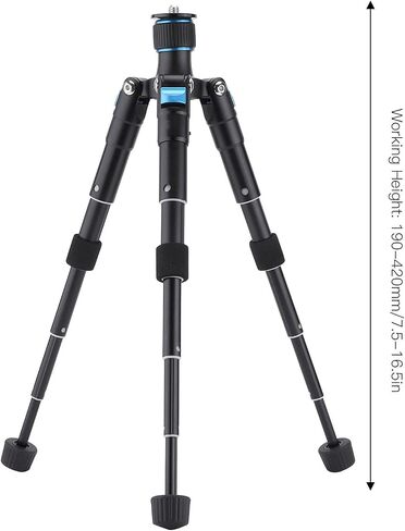 Aluminum Alloy Mini Table Tripod with Adjustable Heights for Camera Streaming Black in Kuwait