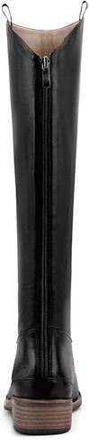 QIV Women’s Knee High Boots – Round Toe Riding Boots with Low Block Heel, Back Zip, Long Tall Fashion Style for Fall & Winter in Kuwait