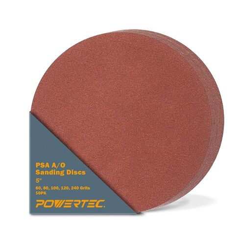 POWERTEC 30 PCS 9 Inch PSA Sanding Disc - 5 Each of 60 80 100 120 180 240 Grits - Assorted Self Adhesive Sandpaper for Drywall, Woodworking, Epoxy with Random Orbital Sanders, DA Sanders (110341V) in Kuwait
