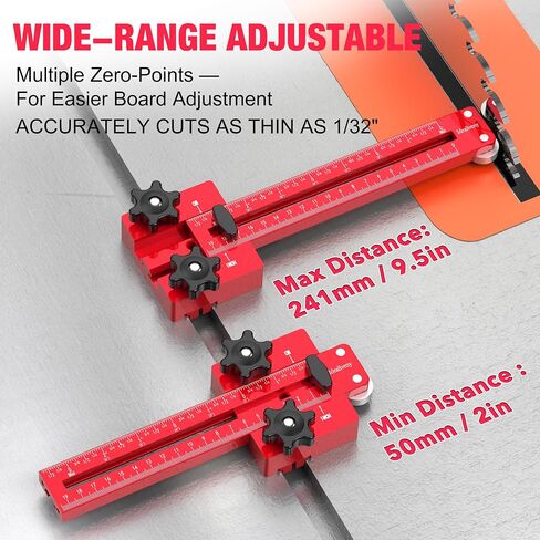 Thin Rip Jig – Table Saw Jig Guide for Repetitive Narrow Thin Strip Cuts, Fast Thin Ripping Guide for Table Saw, Band Saw, Router Table, Fits 3/8" x 3/4" T-Slot in Kuwait