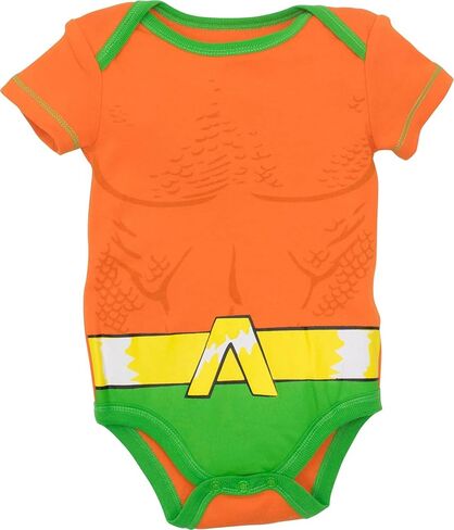 Justice League Baby Boys' 5 Pack Superhero Bodysuits - Batman Superman The Flash Aquaman & Green Lantern (3-6M) in Kuwait