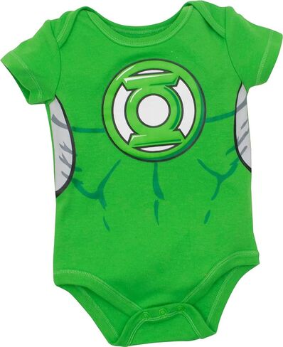 Justice League Baby Boys' 5 Pack Superhero Bodysuits - Batman Superman The Flash Aquaman & Green Lantern (3-6M) in Kuwait