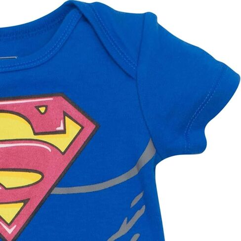 Justice League Baby Boys' 5 Pack Superhero Bodysuits - Batman Superman The Flash Aquaman & Green Lantern (3-6M) in Kuwait