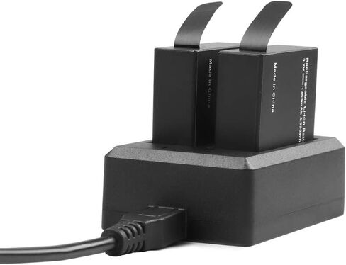 AKASO Brave 7 LE 2 x 1350mAh Rechargeable Action Camera Battery with USB Dual Charger | 2 x 1350mAh Rechargeable Battery in Saudi Arabia