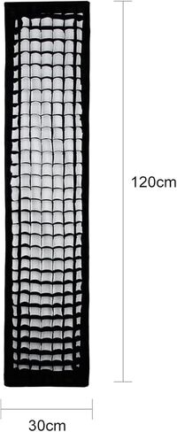 Godox 12"x 47"/30x120cm Strip Softbox Reflector Modifier with Honeycomb Grid Bowens Mount for Photo Strobe Studio Flash Softbox for Godox AD600BM SK400II MS300 AD400Pro VL150 SL150 w/Carrying Bag in Kuwait