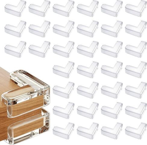 40 Pack Clear Corner Protector for Baby | Baby Proofing,Sharp Edges Guards, Office Classroom Home Furniture, Cabinet Window Bar Counter in Kuwait