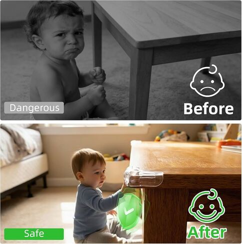 12 Pack Corner Protector for Baby,Shapes Baby Proof Corners and Edges, Furniture Edge Protector for Babies & Kids,Transparent Corner Protectors,Baby Safety Products to Baby Proof Corners and Edges in Kuwait