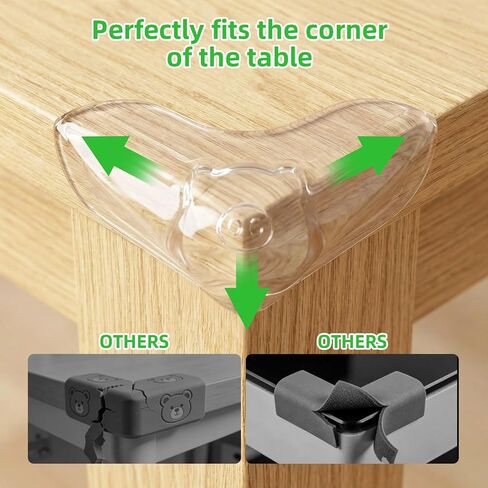 12 Pack Corner Protector for Baby,Shapes Baby Proof Corners and Edges, Furniture Edge Protector for Babies & Kids,Transparent Corner Protectors,Baby Safety Products to Baby Proof Corners and Edges in Kuwait