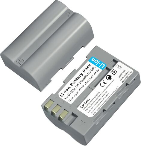 LP EN-EL3e Battery Charger Pack, Replacement for Nikon EN EL3e, EL3, EL3a, MH-18, MH-18a, MH-19, Compatible with Nikon D700, D300s, D300, D200, D100, D90, D80, D70s, D70, D50, MB-D200, MB-D10 & More in Saudi Arabia
