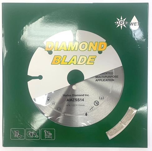(5 Pack) VTXMax 14 inch Dry or Wet Cutting General Purpose Segmented High Speed Diamond Saw Blades for Concrete Stone Brick Masonry (14" - 5 pcs) in Kuwait