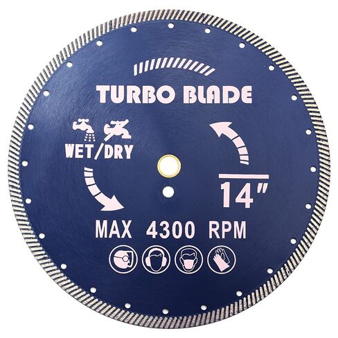 14" Diamond Turbo Saw Blade Granite Blade for Cutting Granite Marble (14") in Kuwait