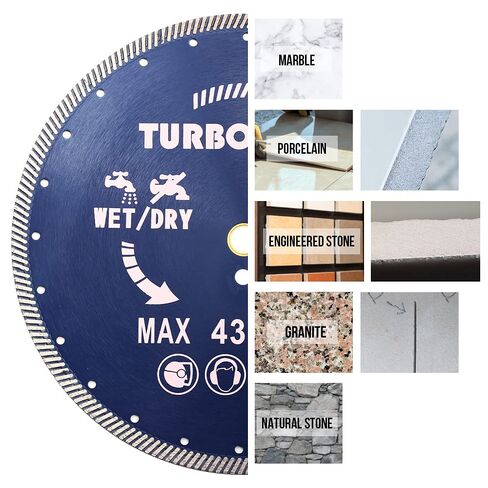 14" Diamond Turbo Saw Blade Granite Blade for Cutting Granite Marble (14") in Kuwait
