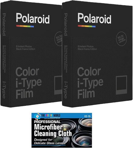 Polaroid Color Glossy Instant Film Black Frame Edition for Polaroid I-Type OneStep2, Now, Lab Cameras - 2-Pack in Kuwait