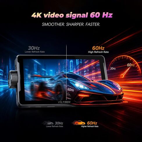 VILTROX New DC-550 PRO II Touchscreen Camera Field Monitor | USB/WiFi Control, Onion Skin Overlay, 4K HDMI In&Out, 1400nits Screen, 3D LUT/Waveform/False Color, Multiple Power Options in Kuwait