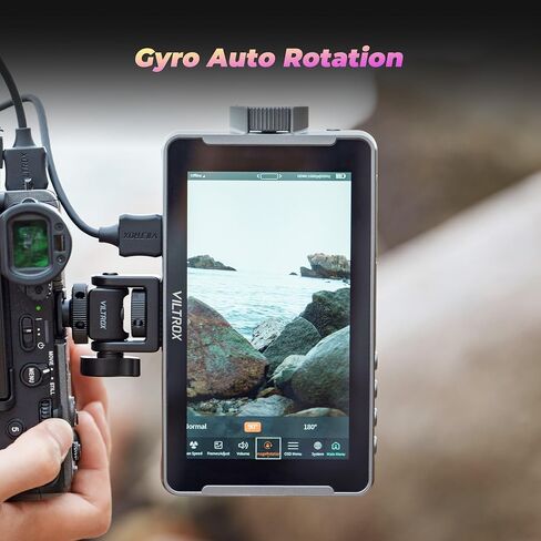 VILTROX New DC-550 PRO II Touchscreen Camera Field Monitor | USB/WiFi Control, Onion Skin Overlay, 4K HDMI In&Out, 1400nits Screen, 3D LUT/Waveform/False Color, Multiple Power Options in Kuwait