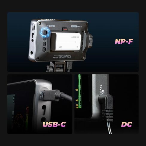 VILTROX New DC-550 PRO II Touchscreen Camera Field Monitor | USB/WiFi Control, Onion Skin Overlay, 4K HDMI In&Out, 1400nits Screen, 3D LUT/Waveform/False Color, Multiple Power Options in Kuwait