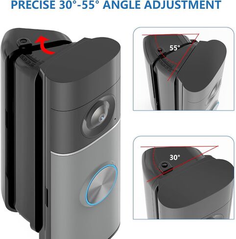 Ring Doorbell Angle Mount for Ring Doorbell (Newest Model), Widen View Kit | For Ring Battery Doorbell/Pro/Plus(2nd Gen)& Ring Wired Doorbell 2nd/Plus 2nd/Pro 3rd, 35-55° Adjustable Corner Mount in Kuwait