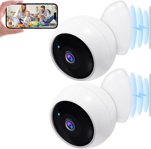 AMTIFO Security Cameras Wireless Outdoor Magnetic: Install-Free Smart Indoor 2K WiFi - Long Battery Life Powered Wireless Cameras for Home Security with AI Motion Detection in Kuwait
