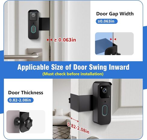 Anti-Theft Doorbell Mount for Blink Doorbell Camera No-Drill Door Mount | No Block Sensor & Night Vision Blink Video Doorbell Accessories for Home Rentals Office , Not for Security Door in Kuwait