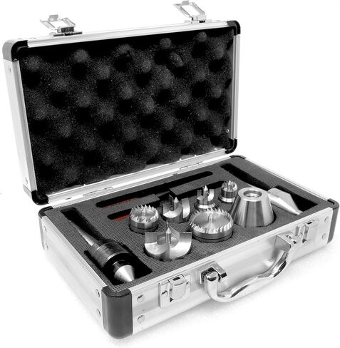 WEN LA0009 9-Piece MT2 Wood Lathe Drive and Live Center Kit with Aluminum Case in Kuwait